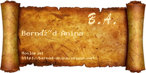 Bernád Anina névjegykártya